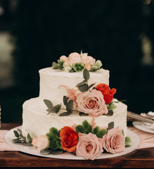birthday cake decorated flowers celebration birthday wedding
