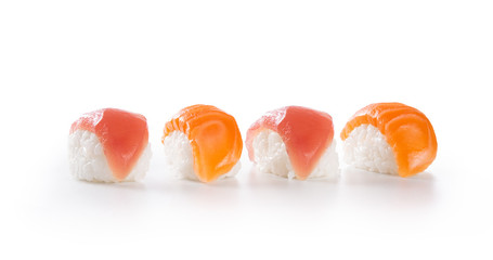 Sushi nigiri row