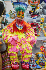 Thai ghost puppets with colorful mask called Phi Ta Khon