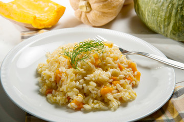 Riso con la zucca