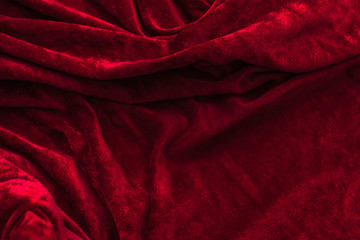 Red velvet textile  - 229148420
