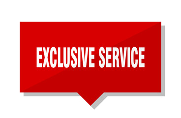 exclusive service red tag