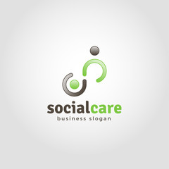 Fototapeta premium Social Care - Humanity Logo Template