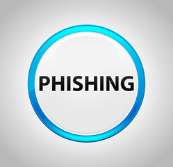 Phishing Round Blue Push Button