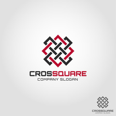 Fototapeta na wymiar Abstract Cross Square Logo template