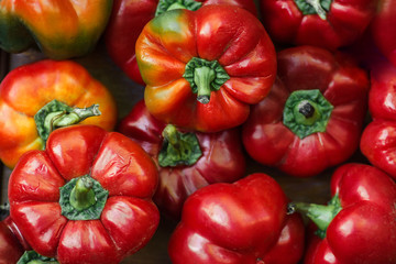 red hot pepper round shape natural background