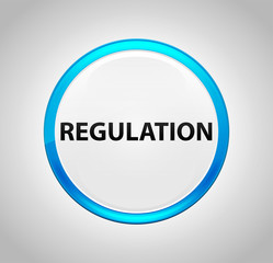 Regulation Round Blue Push Button