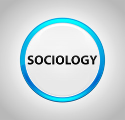Sociology Round Blue Push Button