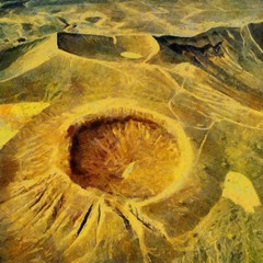 Hand drawing watercolor art on canvas. Artistic big print. Original modern painting. Acrylic dry brush background. Beautiful mountain travel landscape. Wild nature view. Desert canyon 