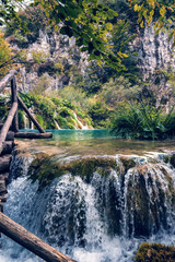 Several waterfalls of one of the most astonishing Plitvice Lakes, Croatia. A truly virgin and wonderful piece of nature