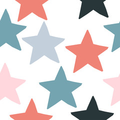 Abstract handmade seamless pattern. Childish craft wallpaper for birthday card, baby nappy, school party advertising, shop sale poster, holiday wrapping paper, textile, bag print, t shirt etc.