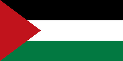 Flag of Palestine. Vector illustration. World flags