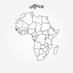 Map of Africa. Vector illustration. World map
