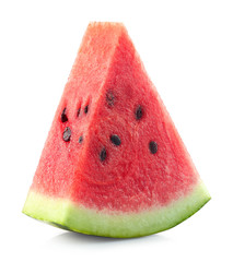 One slice of fresh ripe watermelon