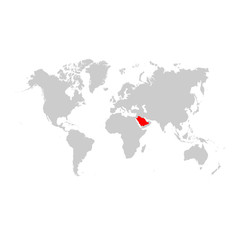 Saudi Arabia on world map