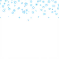 Vector Illustration of a Winter Background with Snowflakes