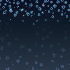 Vector Illustration of a Winter Background with Snowflakes