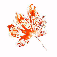 Vector brush autumn leaves