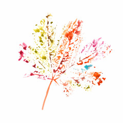 Vector brush autumn leaves