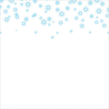 Vector Illustration of a Winter Background with Snowflakes