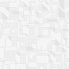 Abstract white technology background. Seamless pattern.