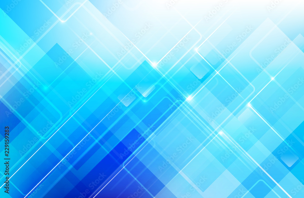 Poster abstract blue background with basic geometry shape low poly style and ligting effect vector eps 10 0