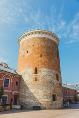 view of medieval royal castle in Lublin, Poland