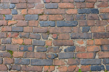 Dark brown old bricks wall, can use as background