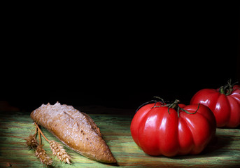 Bread and tomatoes