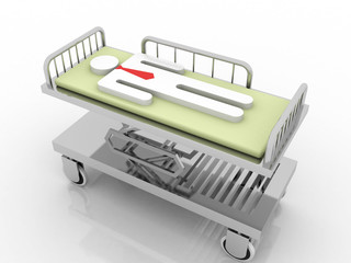 3d rendering Hospital Bed