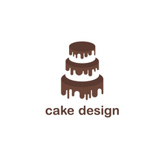 Vector logo design template for cakes.