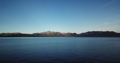 Shot of the of the mountains and Lake Tahoe.USA Nevada