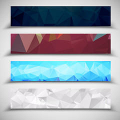 Collection of Polygonal Banners