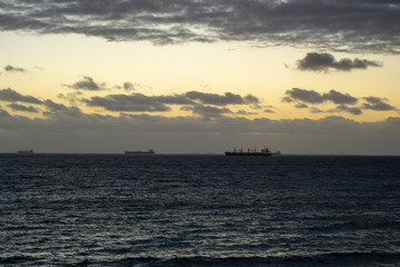 Fototapeta na wymiar Landscape of a beach after sunset