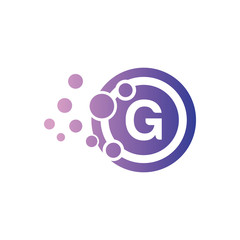 Dots Letter G Logo.  Letter Design Vector with Dots.