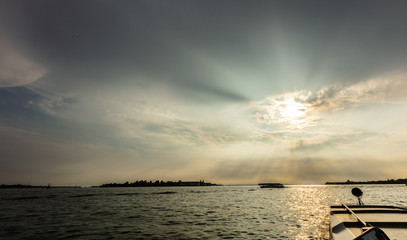 coucher de soleil à venise 