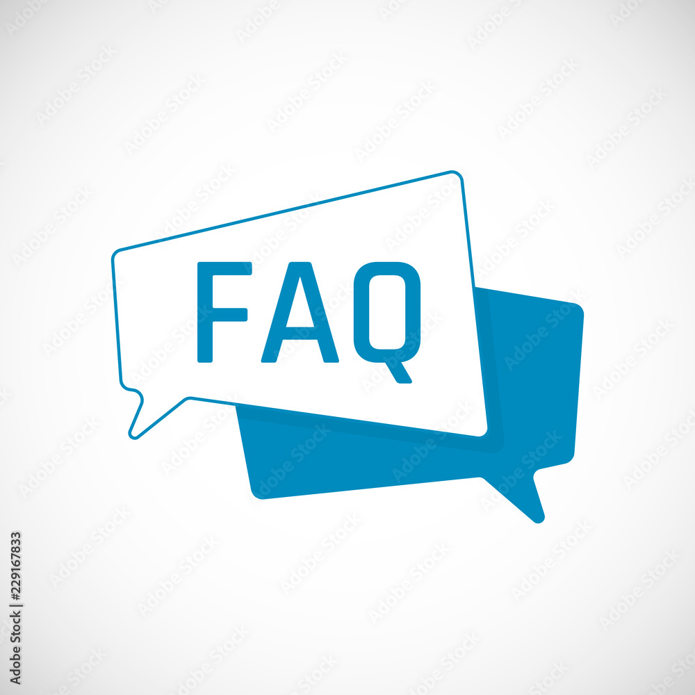 Poster faq icon. frequently asked question as speech bubble. element of web icon for mobile concept and web
