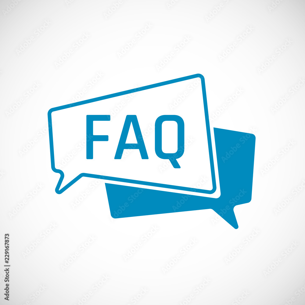 Poster faq. frequently asked question as speech bubble icon. element of web icon for mobile concept and web