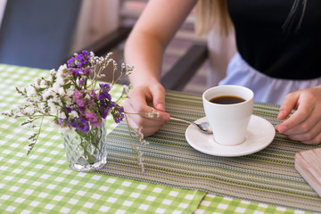 Cute things on green plaid tablecloth