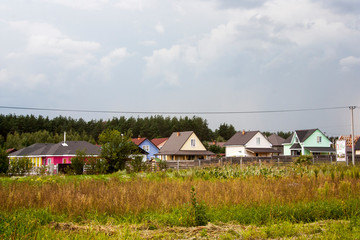 Fototapeta na wymiar landscape with houses