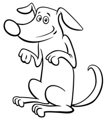 baging dog comic character color book