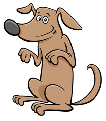 standing dog pet cartoon character