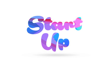 start up pink blue color word text logo icon