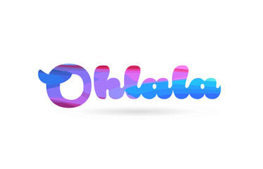 ohlala pink blue color word text logo icon