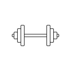 Dumbbell linear icon. Dumbbell concept symbol design. Thin graphic elements vector illustration, outline pattern on a white background, eps 10.