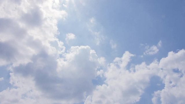 Blue sky and White cloud. clear blue sky with plain white cloud . 4k resolution