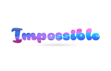 impossible pink blue color word text logo icon