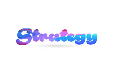 strategy pink blue color word text logo icon