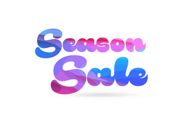 season sale pink blue color word text logo icon