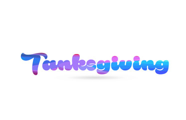 tanksgiving pink blue color word text logo icon